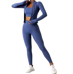 Nouveaux ensembles de yoga pour femmes, vêtements de sport pour la salle de sport, vêtements de fitness à séchage rapide, deux pièces, vêtements de yoga solides, ensembles de yoga, vêtements de yoga - Product Image 1