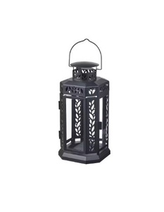 Farol de metal con acabado negro al por mayor, lámpara decorativa para velas, para interiores, exteriores y bodas, estilo vintage, farol colgante. - Product Image 1