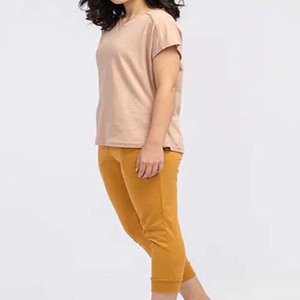 Eco-Friendly Women's Solid Color <b>Cap</b> <b>Sleeve</b> <b>T</b>-<b>Shirt</b> 100% Cotton Knitted Breathable Loose Fit O-Neck Casual Spring Summer Wear - Product Image 5
