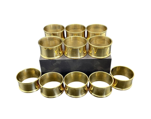 Modern Geometric Brass Napkin Rings Set 4.5cm Durable <b>Table</b> Decoration Accessory Wedding Napkin Ring Elegant Zinc Alloy <b>Table</b> - Product Image 6