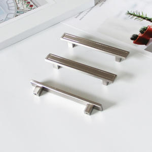 High Quality Zinc Alloy Modern Handle Brushed Nickel Minimalist <b>Bar</b> <b>Pull</b> <b>for</b> Kitchen Cabinets Nightstands Bathroom Drawers - Product Image 1