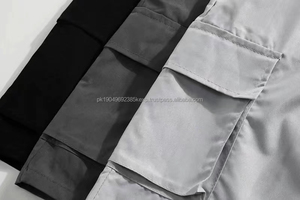 Cargo Shorts décontractés garçons tendance lâche mode été glace soie hommes grande poche quart pantalon - Product Image 6