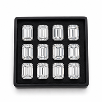 Diamant Solitaire CVD de Laboratoire Certifié IGI, Taille Émeraude, Pureté VS1 Excellente, 10-12 Carats, Couleur D, Perçage Laser