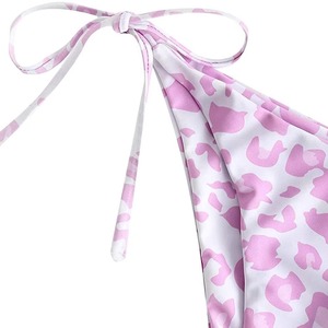 Conjunto de Bikini con Estampado Animal y Escote Pronunciado, Logotipo Frontal, Secado Rápido, Spandex/Nylon, Traje de Baño para Mujer, Venta al Por Mayor, Personalizado - Product Image 6