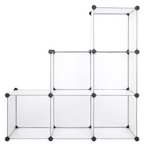Organizador de Almacenamiento Modular de Plástico Blanco para Armario, 6 Cubos, Zapatero, Contenedores de Almacenamiento en Cubos, Organizador de Almacenamiento en Cubos DIY - Product Image 3