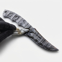 Lame de couteau en acier Damas faite à la main, pleine longueur, qualité industrielle, pour la fabrication de couteaux de chasse, de camping et de dépecage DIY - Vente en gros