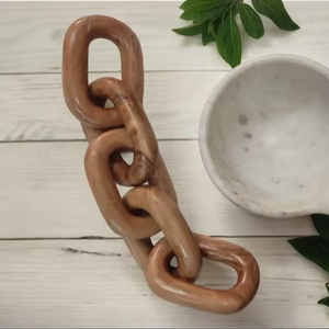 Décorations en bois à maillons de chaîne personnalisées Art Déco Caoxian Huashen pour la décoration intérieure - Product Image 1