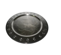 Assiette de Présentation Ronde en Fer Noir de Luxe, Faite à la Main, Qualité Supérieure, Meilleure Assiette de Service, Jetable et Écologique