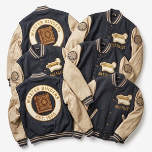 OEM Custom Varsity Letterman Jacket Wool Leather Sleeves Hydrologic Survey River Embroidery <b>Bench</b> Mark Patch Olive <b>Coat</b> - Product Image 6
