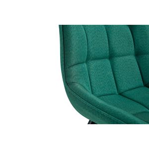 Sedia da Pranzo Moderna in Tessuto Verde con Elegante Motivo a Griglia - Product Image 6