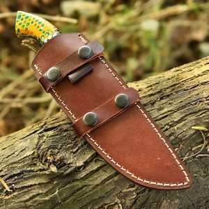 Excellent Quality Carbon Steel Fixed Blade Hunting Knife OEM ODM Available <b>Honey</b> Comb Exotic Handle Outdoor Survival Knives - Product Image 6