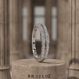 14K Gold Multi Row Princess Cut Lab Grown Diamond <b>Ring</b> Elegant Cluster Wedding Band <b>Dainty</b> Stackable <b>Ring</b> for Women - Product Image 1