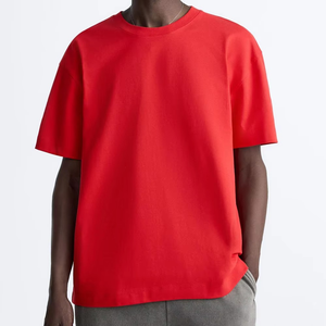 Colección de Ropa de Verano, Camiseta de Hombre de Alta Calidad, Manga Corta, Cuello Redondo, Talla Grande, Lisa - Product Image 5