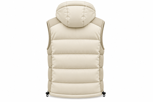 Chaleco Acolchado con Capucha para Hombre, Color Crema, Sin Mangas, Cálido y Aislante, el Más Vendido del 2026, Fabricante OEM - Product Image 2