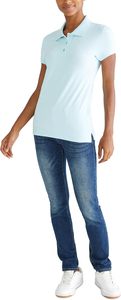T-shirt décontracté en jersey tricoté respirant à manches courtes de couleur unie pour femme - Product Image 6