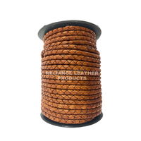 Bolo Tressé Vintage/Antique 100% Cordon en Cuir Pur Personnalisable Bijoux Accessoires Artisanat DIY Différentes Tailles de Couleurs Vente en Gros