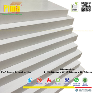 PVC-WPC Foam Board White Color 30mm Thickness 0.6 G/cm3 Density Non-Toxic Celuka Panels Cabinet Advertising Interior <b>Kitchen</b> - Product Image 1