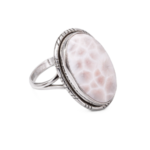 Pink Larimar Oval Gemstone 925 Sterling <b>Silver</b> Rose & Yellow Gold Plated Handmade <b>Ring</b> Boho <b>Statement</b> Jewelry Gift for Women Men - Product Image 1