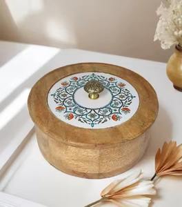 Elegante Caja de Madera para Chapati, Hecha a Mano, para Guardar Pan Roti - Product Image 2