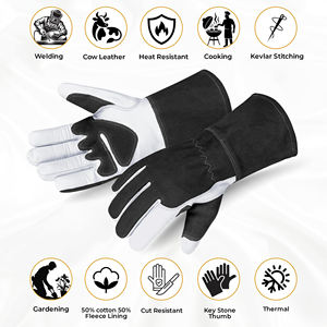 Gants de sécurité de soudage personnalisés de qualité supérieure, résistants à la chaleur pour travaux métalliques, durables, antidérapants pour écran. - Product Image 5