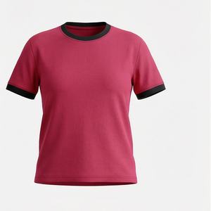 Camiseta Corta Vintage para Mujer, Ecológica, de Lona Teñida, Transpirable, de Verano, de Alta Calidad, en Oferta, con Diseño Moderno y Elegante - Product Image 1