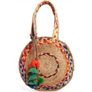 Handmade Round Jute Beach <b>Bag</b> Sustainable Eco Friendly Summer Tote - Product Image 1