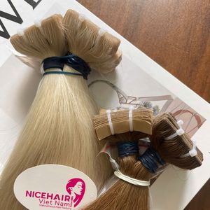 Extensiones de cabello Remy vietnamita con cinta con onda recta sedosa súper dibujada Doble - Product Image 2