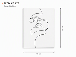 Peinture sur toile d'un visage en ligne continue, art minimaliste, <span class=keywords><strong>portrait</strong></span> de <span class=keywords><strong>femme</strong></span> en <span class=keywords><strong>noir</strong></span> <span class=keywords><strong>et</strong></span> <span class=keywords><strong>blanc</strong></span>, art mural - Product Image 2