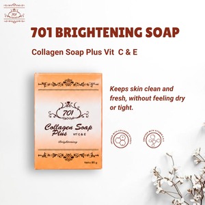 สบู่ก้อนใส 701 คอลลาเจน ผสมวิตามิน ซี ไบรท์เทนนิ่ง เฟซ สำหรับผู้ใหญ่ทุกสภาพผิว 85 กรัม อายุการเก็บรักษา 3 ปี - Product Image 4