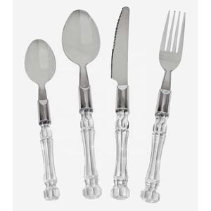 Juego de cubiertos chapados en plata de acero inoxidable con diseño moderno único Vajilla reutilizable Vajilla de acero inoxidable Cubiertos chapados - Product Image 2