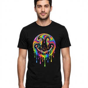 T-shirt imprimé pour homme, manches courtes, col rond, 100% coton, design personnalisé, respirant, anti-rides, séchage rapide, écologique BD - Product Image 2