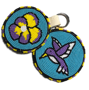 Porte-clés élégant brodé de perles de rocaille, artisanat artistique fait main, motif personnalisé - Product Image 1