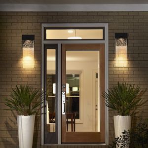 Lampada da Parete a LED Trasparente Impermeabile per Esterni, Set da 2 con Sensore di Luce - Product Image 1