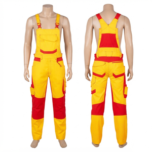 Pantalones de Trabajo para Hombre, 260 GSM, Sarga de Polialgodón, Gris y Negro, Paneles en Contraste, Múltiples Bolsillos, Logotipo Personalizado con Bordado e Impresión - Product Image 5