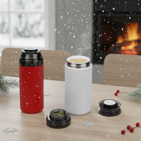 Approvisionnement direct d'usine Sports 2-en-1 Double paroi en acier inoxydable isolé sous vide bouteille de boisson doublure en porcelaine infuseur à thé