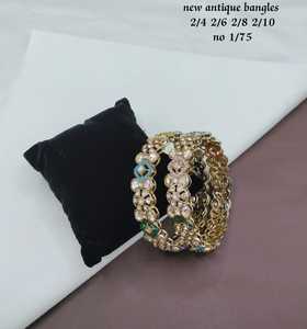 PADMAWATI Private Limited Luxury Tungsten Gold Plated Multi Color Women's <b>Bangles</b> Set Indian Bridal Engagement Wedding Gift High - Product Image 1