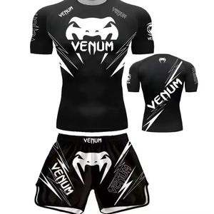 เสื้อรัดกล้ามเนื้อ MMA คุณภาพสูงสำหรับผู้ชาย - เป็นมิตรกับสิ่งแวดล้อม แห้งเร็ว ป้องกันแบคทีเรีย แขนสั้น บริการออกแบบพิมพ์ลายตามสั่ง - Product Image 2