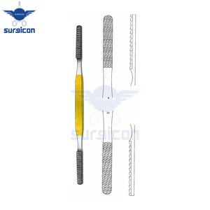 Râpes nasales Fomon 20,5 cm / 8 pouces droites avec inserts en carbure de tungstène TC 40 x 7 mm Fig. 9/10 pour une mise en forme précise des os nasaux - Product Image 3