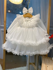 เสื้อกั๊กตาข่ายเนื้อนิ่มสำหรับเด็กเสื้อกั๊กแต่งระบายหลายชั้น3D มีให้เลือกหลายสีสไตล์วินเทจ - Product Image 5