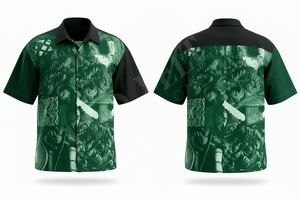 Unique Design Summer Fashion Stylish Customized Made Floral Design Dress Shirt Short Sleeve Button-<b>Down</b> Casual OEM ODM Shirts - Product Image 4