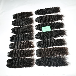 Extensions de cheveux humains bruts 100 % non traités en gros, provenant d'un seul donneur, double trame, bouclés crépus indiens, mèches de cheveux humains vietnamiens - Product Image 4