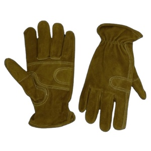 Leather Work <b>Gloves</b> Real Leather Working <b>Gloves</b> High Quality Stainless Steel Safety Cuff Waterproof Anti-Vibration Working - Product Image 5