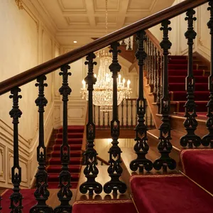 Balustres d'escalier élégants en fer forgé, kit de remplacement de meneaux décoratifs classiques en métal pour support de main courante d'escalier intérieur - Product Image 4