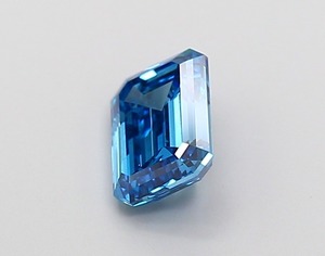 Diamant CVD de 1,06 carat, taille émeraude, bleu vif fantaisie, excellente finition, clarté VS2, pierre cultivée en laboratoire, stock DL9 22500 - Product Image 3