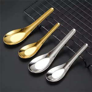 Cuillère à soupe en acier inoxydable au design simple, avec une belle finition brillante, pour la table à manger, objet décoratif, prix de gros. - Product Image 4