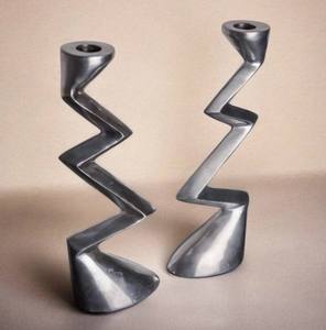 Bold Blossom Zigzag Shape <b>Brass</b> Handmade <b>Candlesticks</b> Modern Decorative Candle <b>Holder</b> High Quality Home Hotel Wedding Event - Product Image 4
