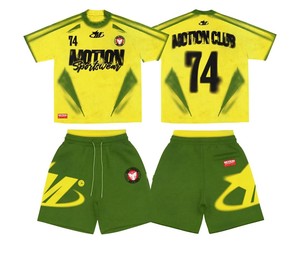 Conjunto de Camiseta y Pantalones Cortos de Fútbol Retro Vintage Personalizados TAHAD Sports, Camiseta de Fútbol para Hombres, Mujeres y Niños, Estilo Urbano, Malla Transpirable - Product Image 1