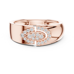 CLASSIC LAB GROWN CUT DIAMOND <b>RING</b> SET 18KT SOLID ROSE Gold RHODIUM PLATED LUXURY Engagement Wedding GIFTING DAILY OFFICE USE - Product Image 1