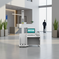 Huasheng Medical Echtzeit-Digitale Gesundheitslösung Telekonsultations-Gesundheitskiosk Touchscreen Titan ABS OEM-Option HS-J02