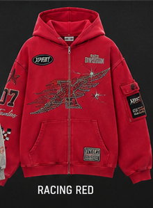 Sudadera Unisex XPERT con Capucha, Estilo Francés, Oversize, Streetwear, con Bordado de Pedrería, Anti-Pilling, Poliéster/Algodón, para Invierno - Product Image 6